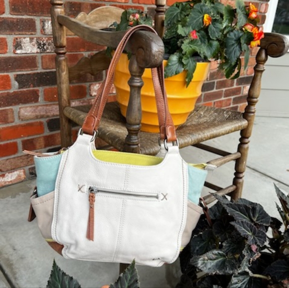 The Sak Handbags - THE SAK KENDRA HOBO LEATHER COLOR BLOCK SHOULDER BAG EXCELLENT